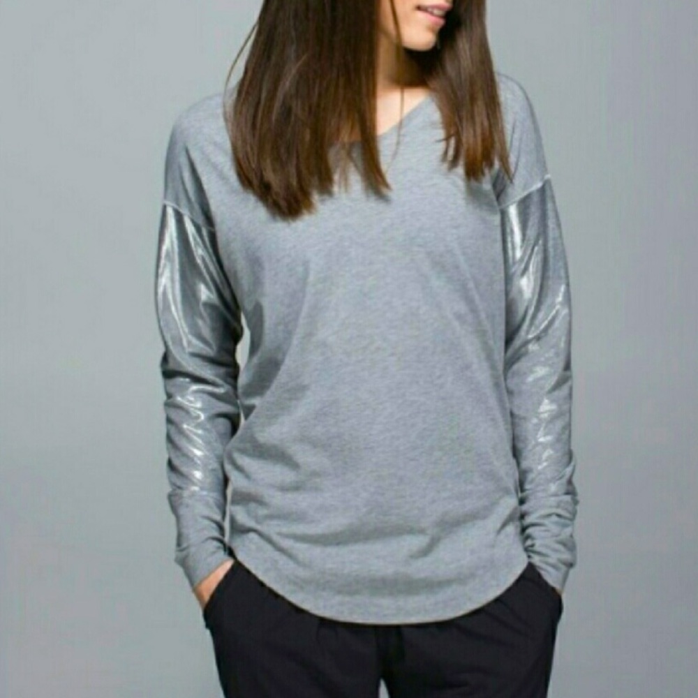 Lululemon Weekend Long Sleeve with Slight Shimmer Sleeves